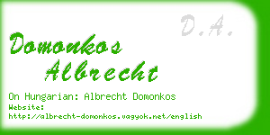 domonkos albrecht business card